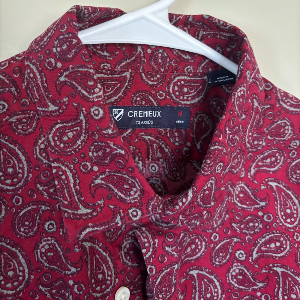 Daniel Cremieux Burgundy Paisley Men's Dress Shirt